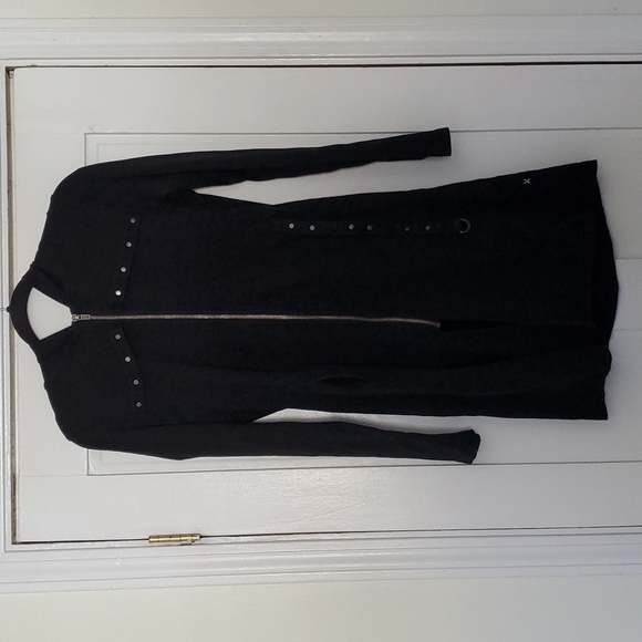 Royal Bones Tops - ROYAL Bones Longline Hoodie Zip-up from Daang Goodman